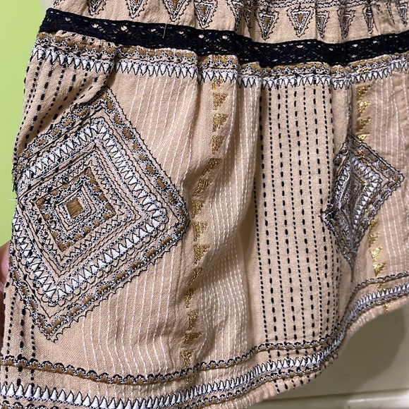 Anthropologie bohemian dress boho frill 4 petite. - Picture 3 of 11